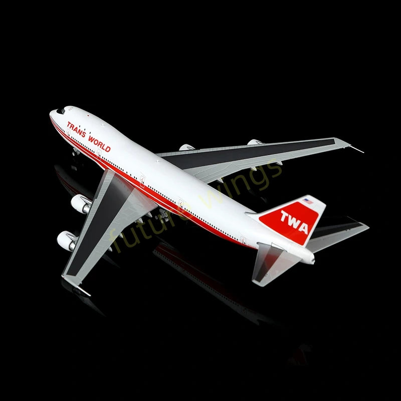 1:400 HX Models TWA B747-100 N53111/N93105/N93107 Aircraft Model+Free Tractor