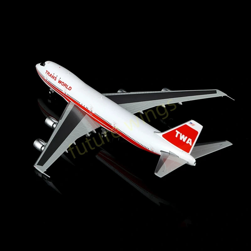 1:400 HX Models TWA B747-100 N53111/N93105/N93107 Aircraft Model+Free Tractor