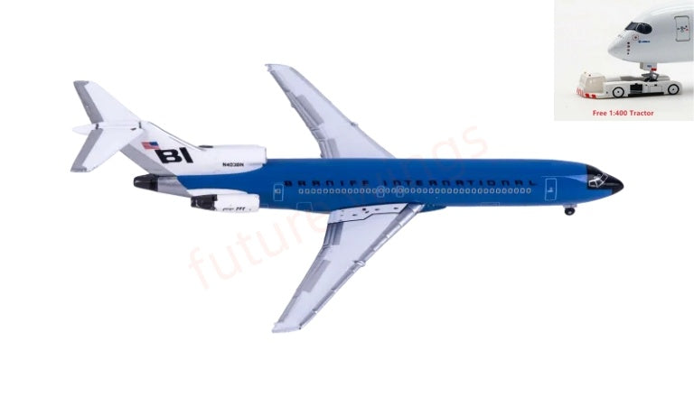 1:400 AeroClassics BBX41698 Braniff International B727-200 N403BN Aircraft Model+Free Tractor