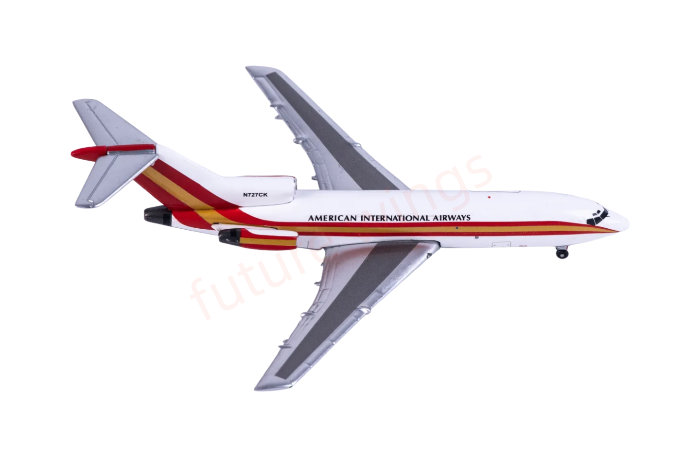 1:400 AeroClassics AC411474 Flying Tigers B727-100 N727CK Aircraft Model+Free Tractor