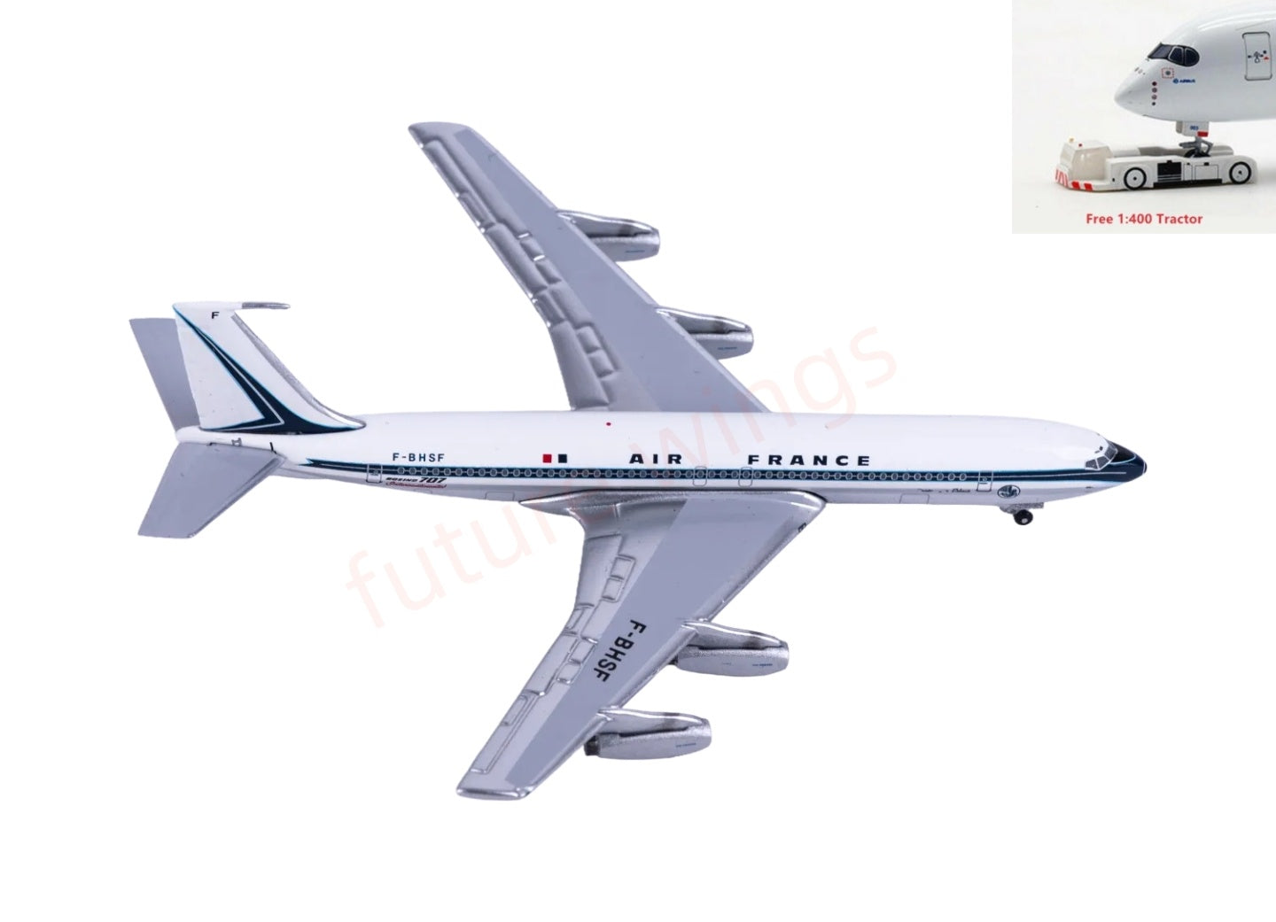 1:400 AeroClassics AC411493 Air France B707-300 F-BHSF Aircraft Model+Free Tractor