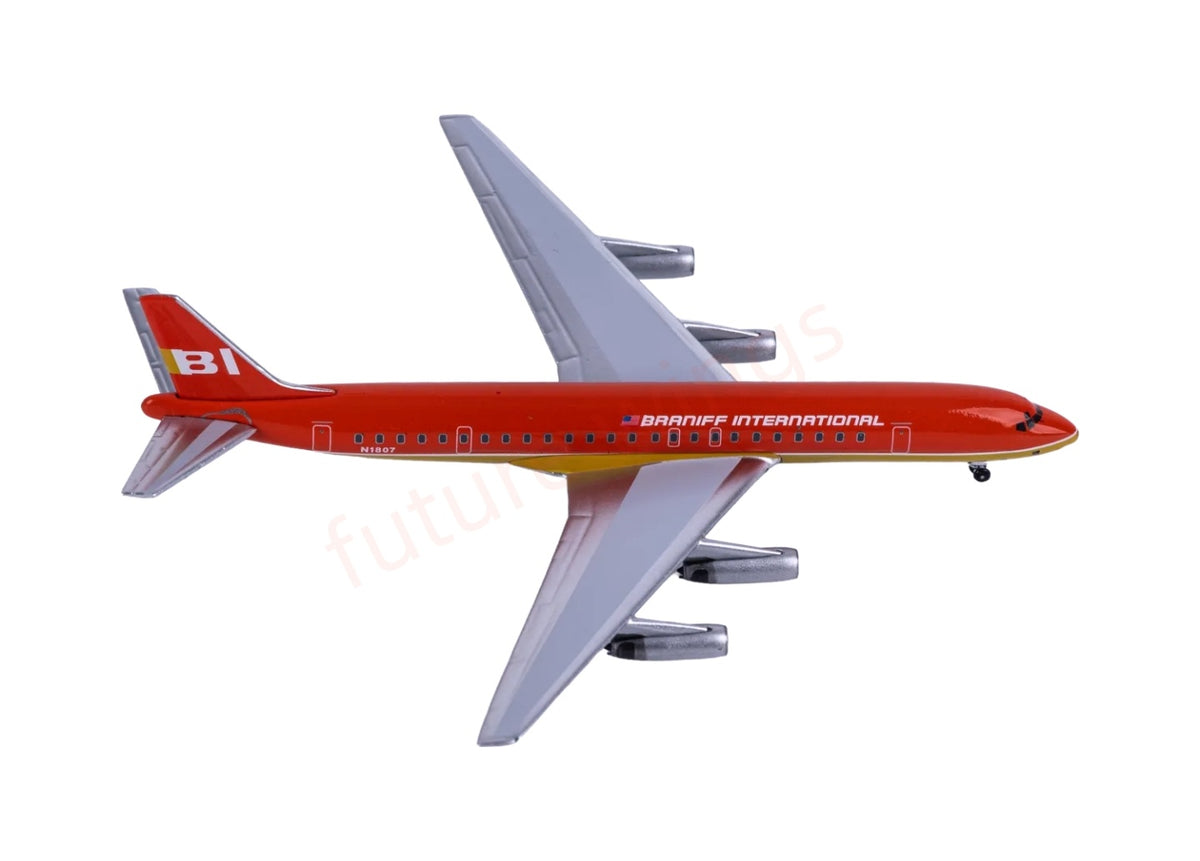 1:400 AeroClassics BBX41687 Braniff International Douglas DC-8-62 N1807 Aircraft Model+Free Tractor