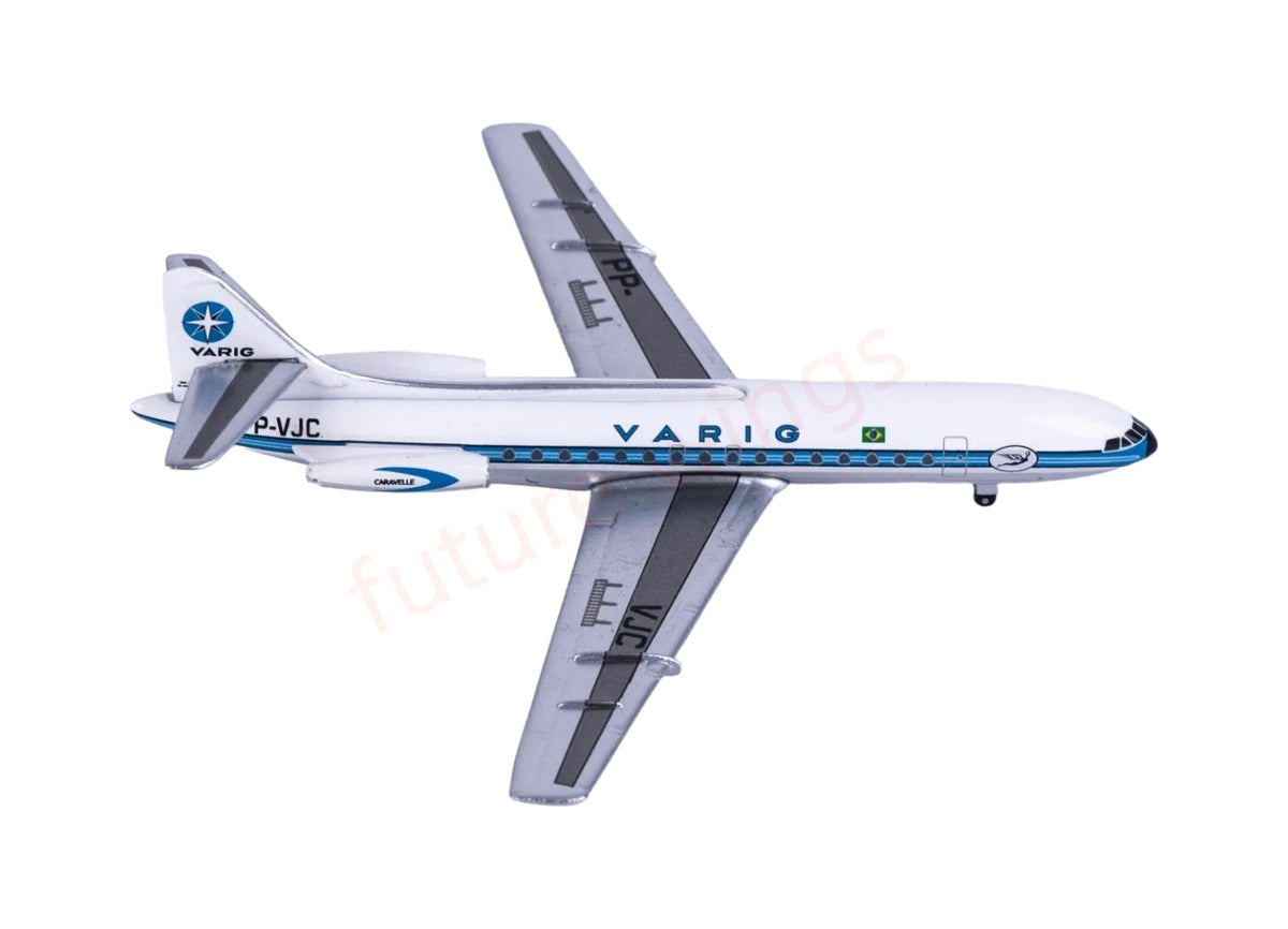 1:400 AeroClassics AC411536 Varig Sud Aviation SE-210 PP-VJC Aircraft Model+Free Tractor