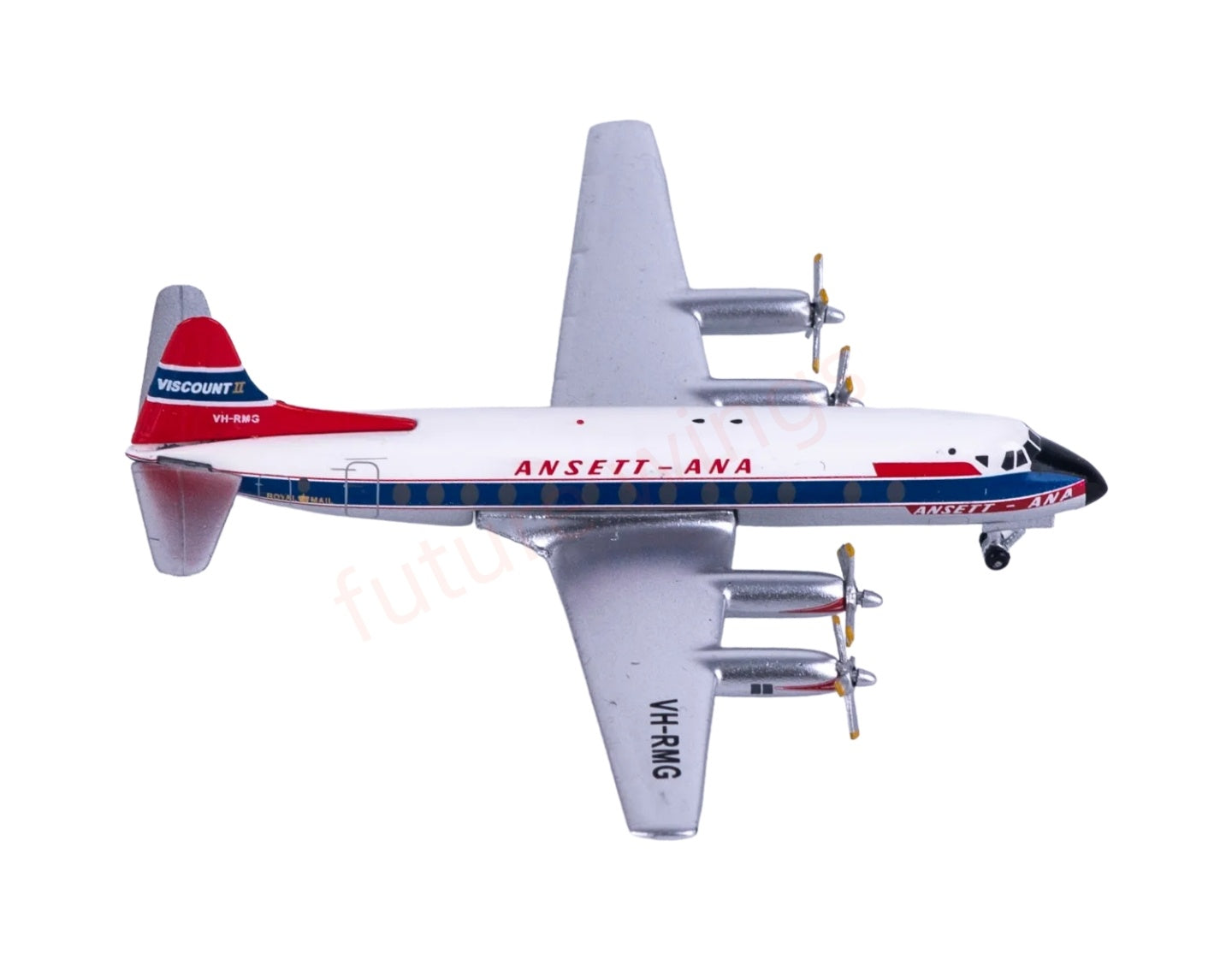 1:400 AeroClassics AC411538 Ansett Vickers Viscount 800 VH-RMG Aircraft Model+Free Tractor