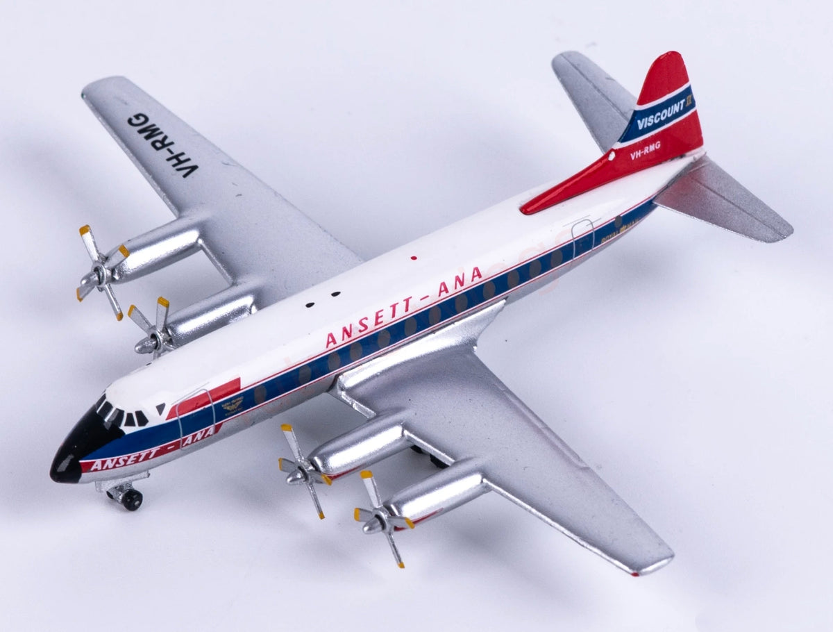 1:400 AeroClassics AC411538 Ansett Vickers Viscount 800 VH-RMG Aircraft Model+Free Tractor