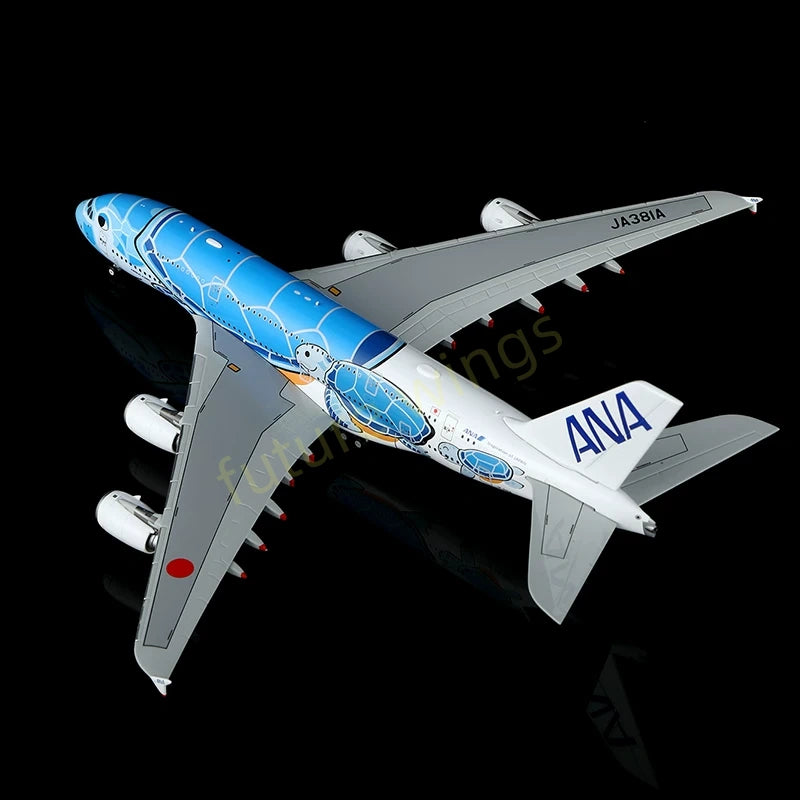 1:400 HX Models ANA A380 JA381A JA382A JA383A Aircraft Model+Free Tractor