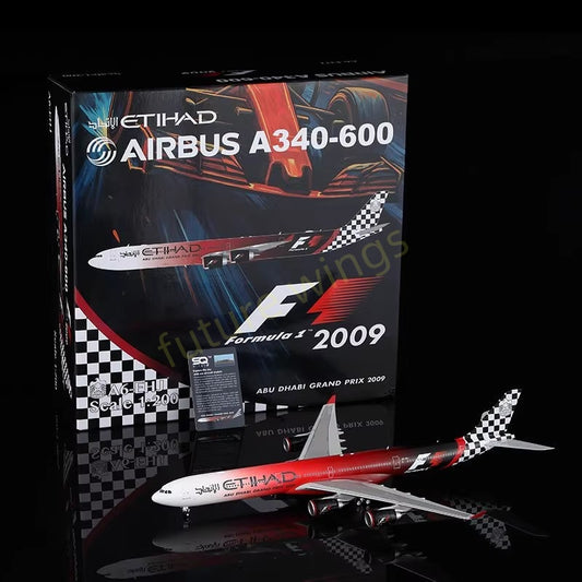 1:200 SQ Wings Etihad Airways A340-600 A6-EHJ "F1" Diecast Aircraft Model