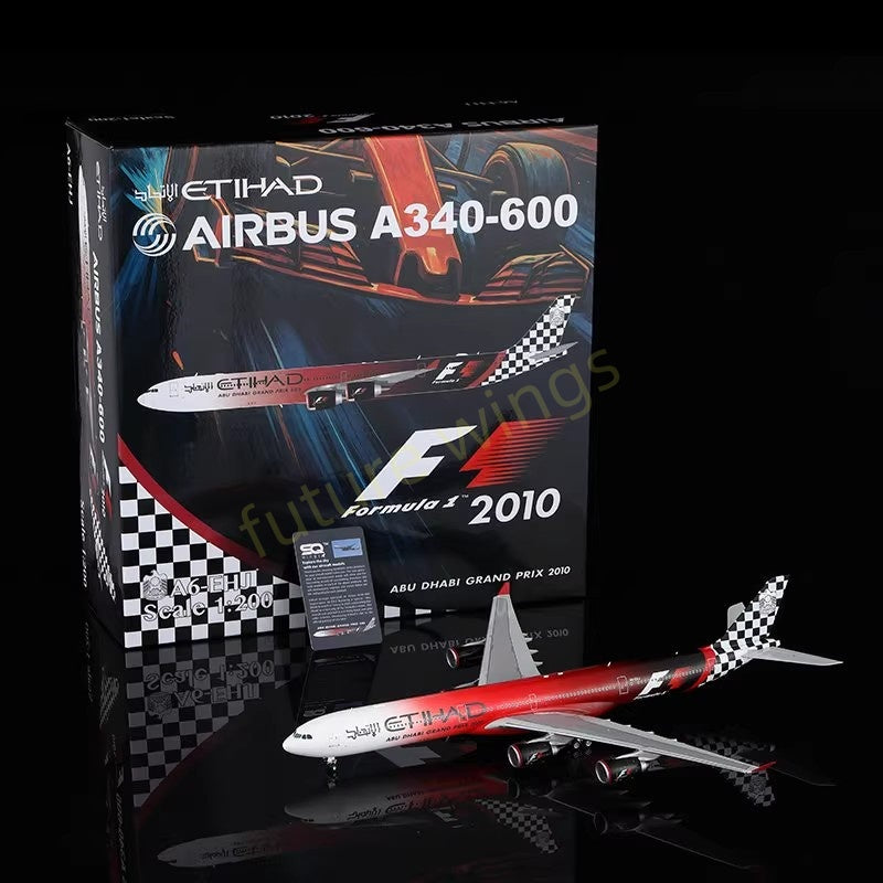 1:200 SQ Wings Etihad Airways A340-600 A6-EHJ "F1" Diecast Aircraft Model