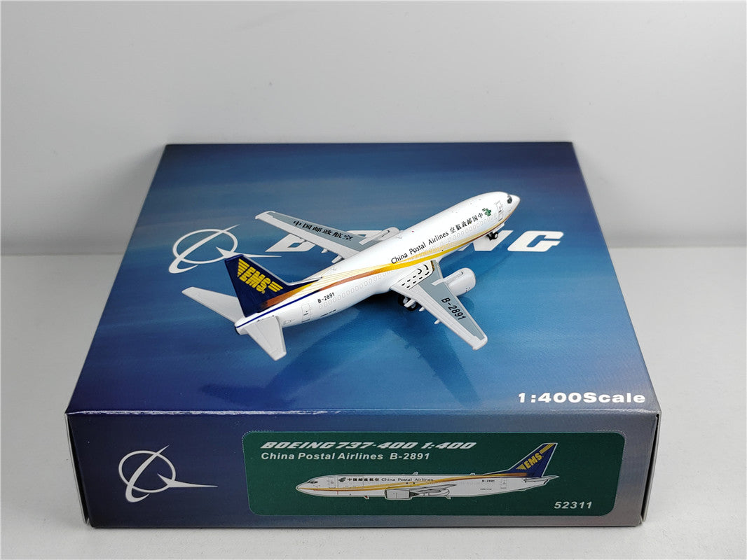 1:400 PandaModel China Post Airlines Boeing 737-400 B-2891+Free Tractor