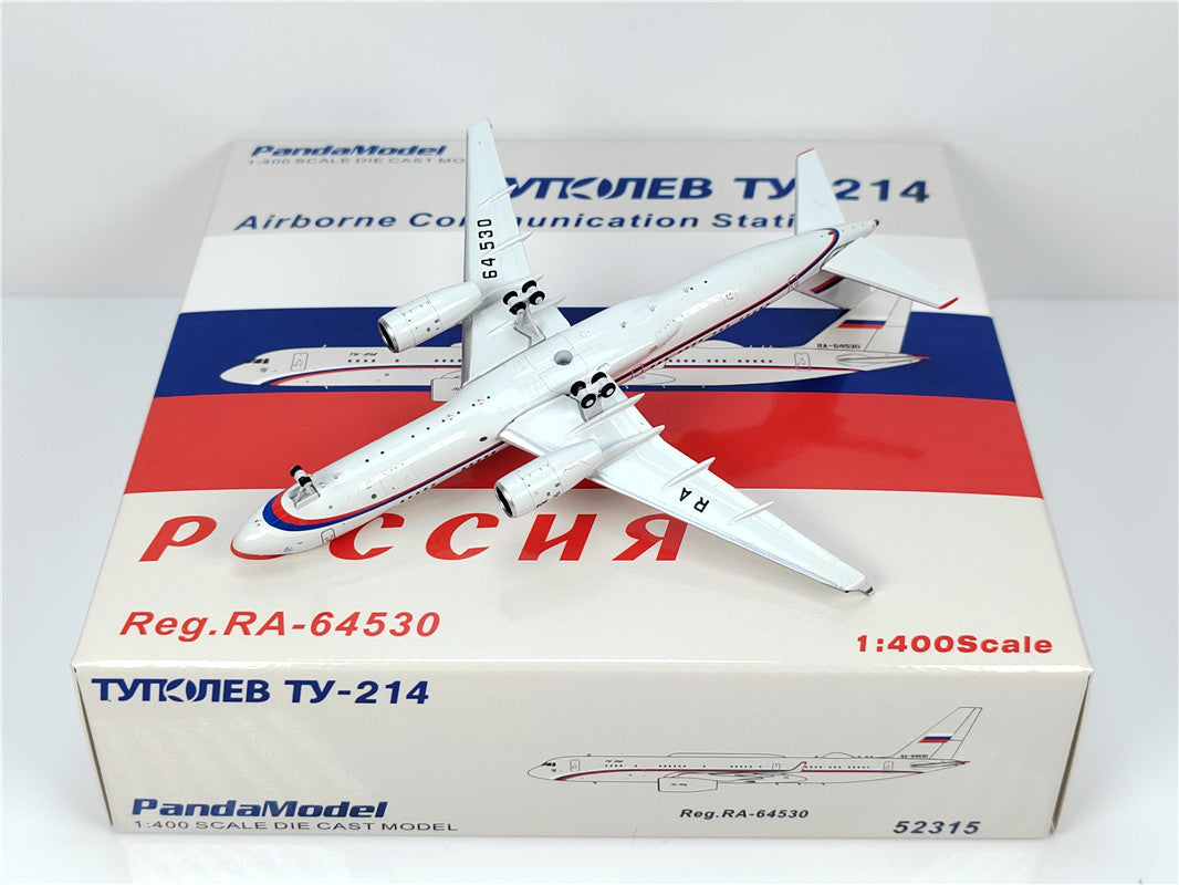 1:400 PandaModel Russian Airborne Communications Command TU-214SBUS RA-64530+Free Tractor