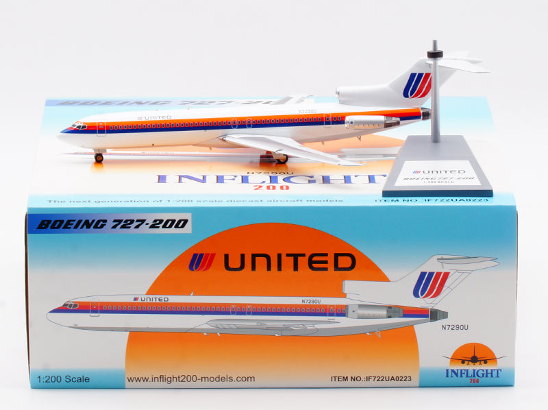 1:200 InFlight200 United Airlines Boeing B727-200 N7290U