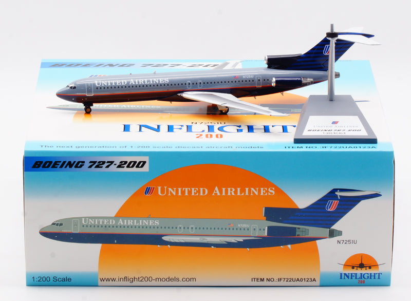 1:200 InFlight200 United Airlines Boeing B727-200 N7251U