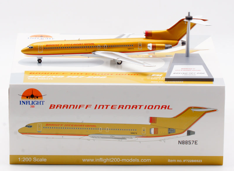 1:200 InFlight200 Braniff Airlines Boeing B727-200 N8857E