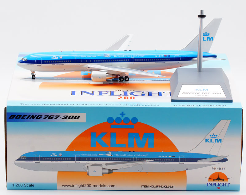 1:200 InFlight200 KLM Airlines Boeing B767-300ER PH-BZF