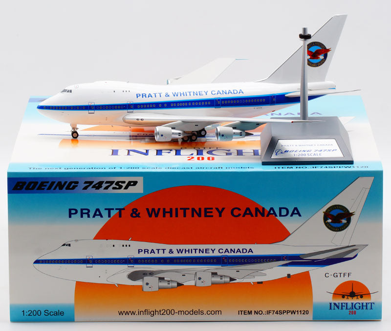 1:200 InFlight200 PRATT&WHITNEY CANADA B747SP C-GTFF