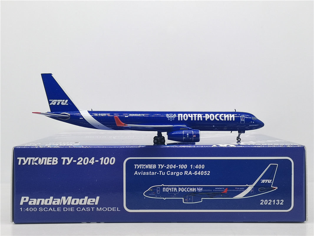 1:400 PandaModel Russian Postal Airlines TU-204-100C RA-64052+Free Tractor