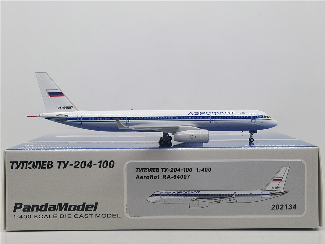 1:400 PandaModel Aeroflot Airlines TU-201-100 RA-64007+Free Tractor