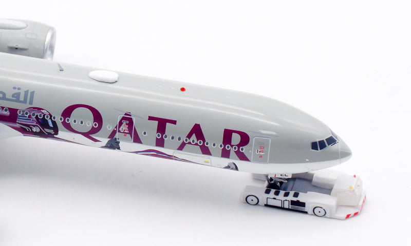 1:400 Aviation400 Qatar Airways B777-300ER A7-BEL Tractor+Stand