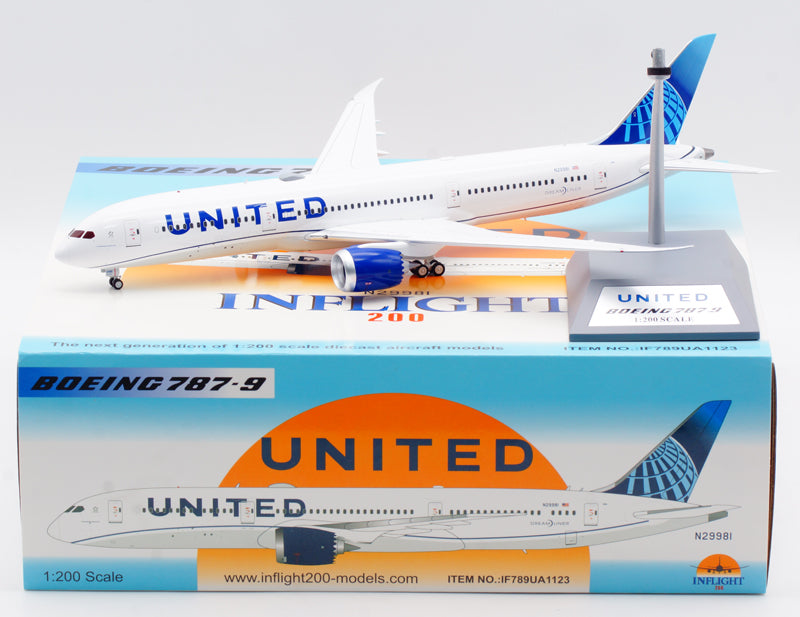 1:200 InFlight200 United Airlines B787-9 N29981