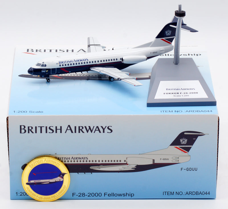 1:200 ARD Models Birtish Airways Fokker F-28-2000 F-GDUU