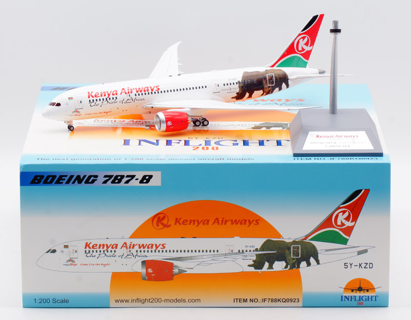 1:200 InFlight200 Kenya Airways  B787-8 5Y-KZD Diecast Aircraft Model With Stand