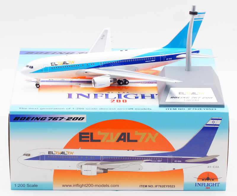 1:200 InFlight200 El Al B767-200 4X-EAA Diecast Aircraft Model With Stand
