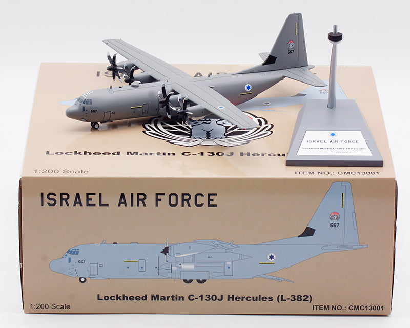 1:200 InFlight200 Israeli Air Force Lockheed C-130J 667 Diecast Aircraft Model