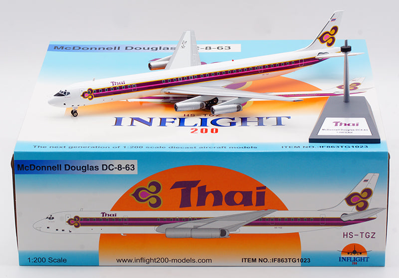 1:200 InFlight200 Thai Airways DC-8-63 HS-TGZ Diecast Model With Stand
