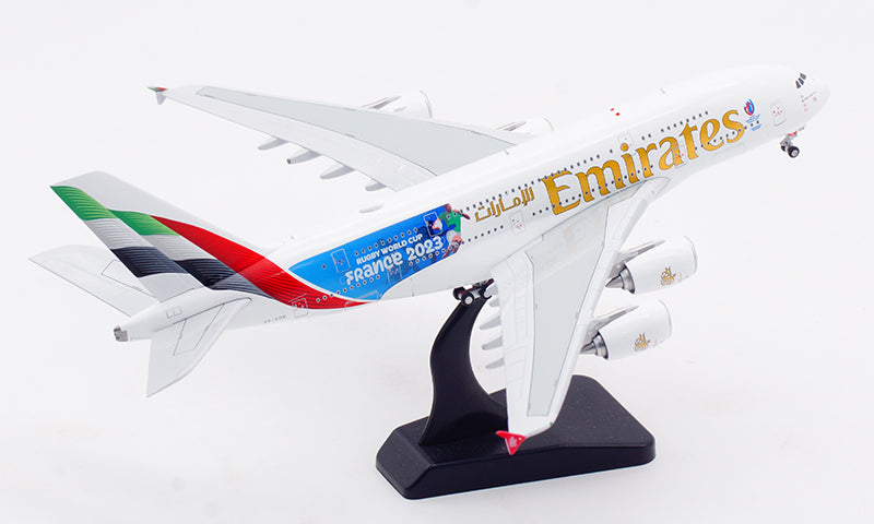 1:400 Aviation400 Emirates Airways A380 A6-EOE Aircraft Model Free Tractor+Stand