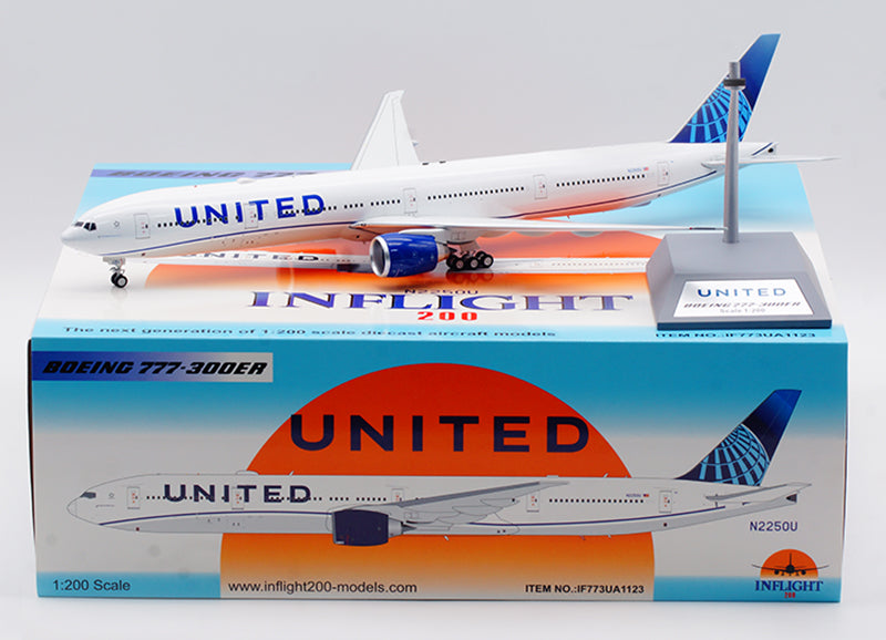 1:200 InFlight200 United Airlines B777-300ER N2250U Diecast Aircraft Model