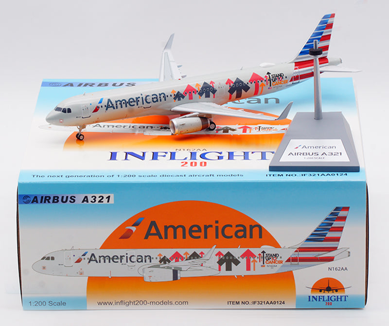 1:200 InFlight200 American Airlines A321 N162AA "Stand up to Cancer" Diecast Aircraft Model