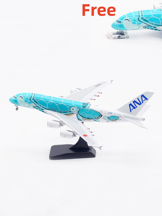 1:400 Aviation400 ANA A380 JA382A Aircraft Model Free Tractor+Stand