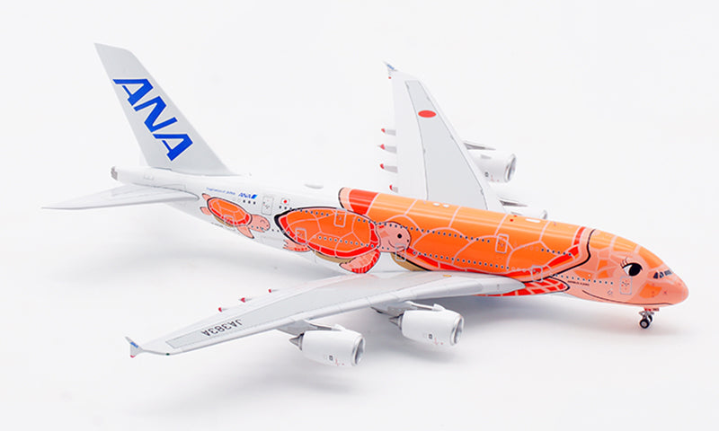 1:400 Aviation400 ANA A380 JA383A Aircraft Model Free Tractor+Stand