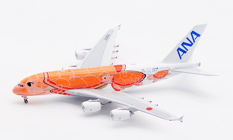 1:400 Aviation400 ANA A380 JA383A Aircraft Model Free Tractor+Stand