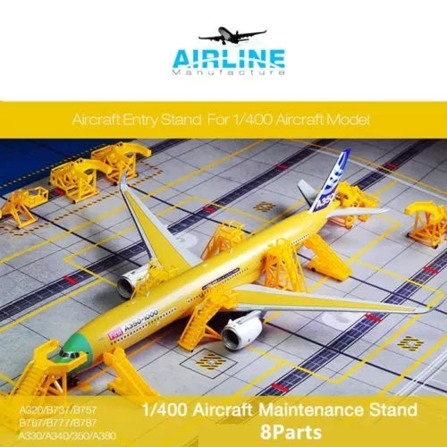 1:400 Airline Manufacture  GSE Aircraft Maintenance Stand 8in1 Set