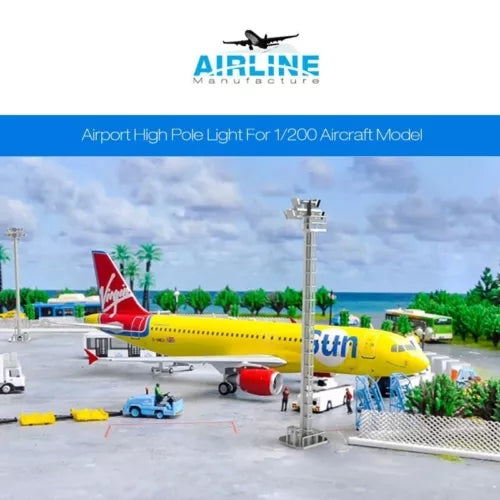 1:200 Airline Manufacture GSE Airport High Pole Light 2in1 Set Model