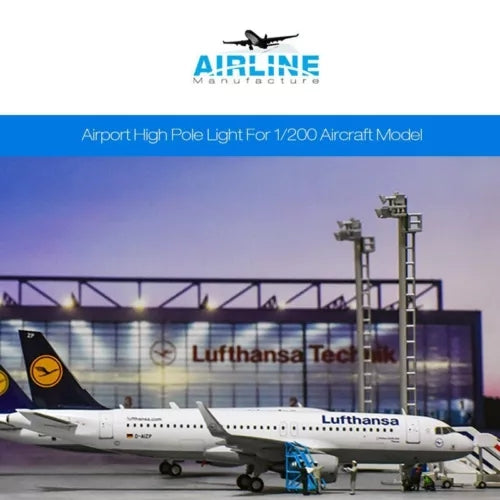 1:200 Airline Manufacture GSE Airport High Pole Light 2in1 Set Model