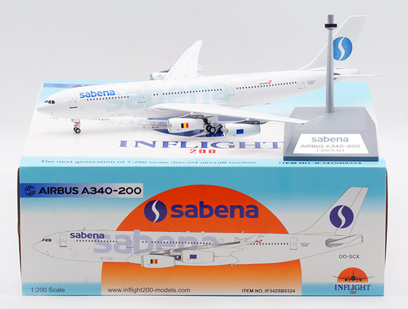 1:200 InFlight200 Sabena A340-200 OO-SCX Diecast Aircraft Model