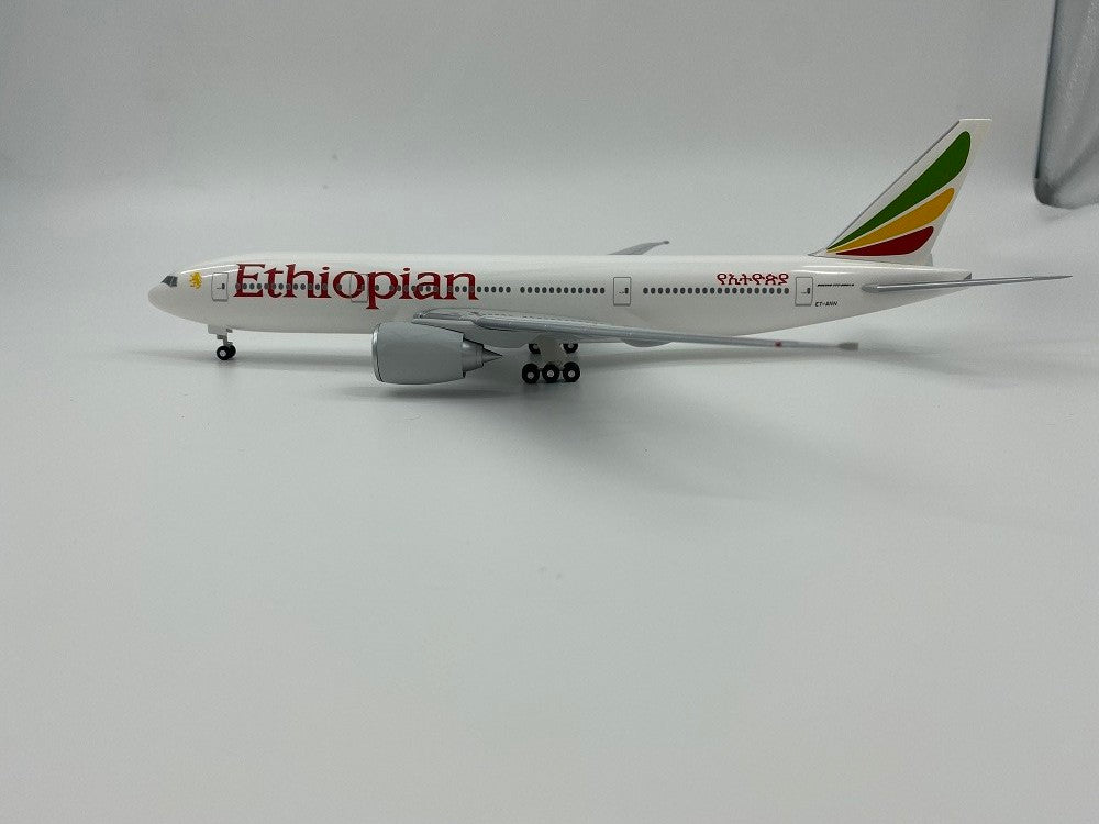 1:200 Hongan Wings Ethiopian Airlines B777-200LR ET-ANN Aircraft Model(White Box)