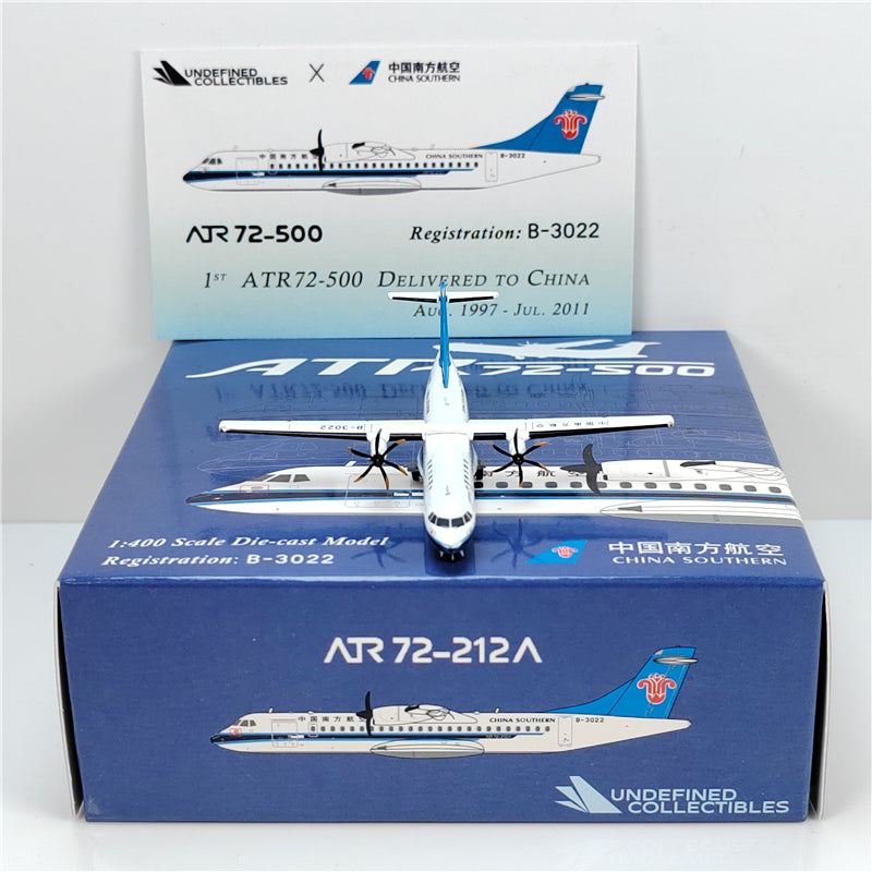 1:400 Undefined Collectibles China Southern Airlines ATR72 B-3022+Free Tractor