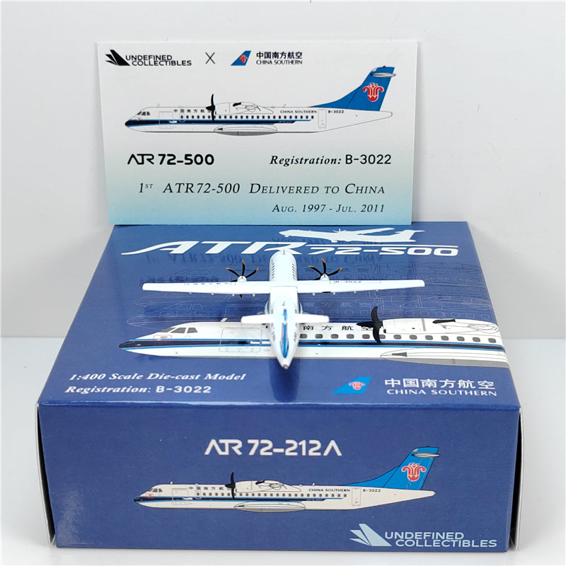 1:400 Undefined Collectibles China Southern Airlines ATR72 B-3022+Free Tractor
