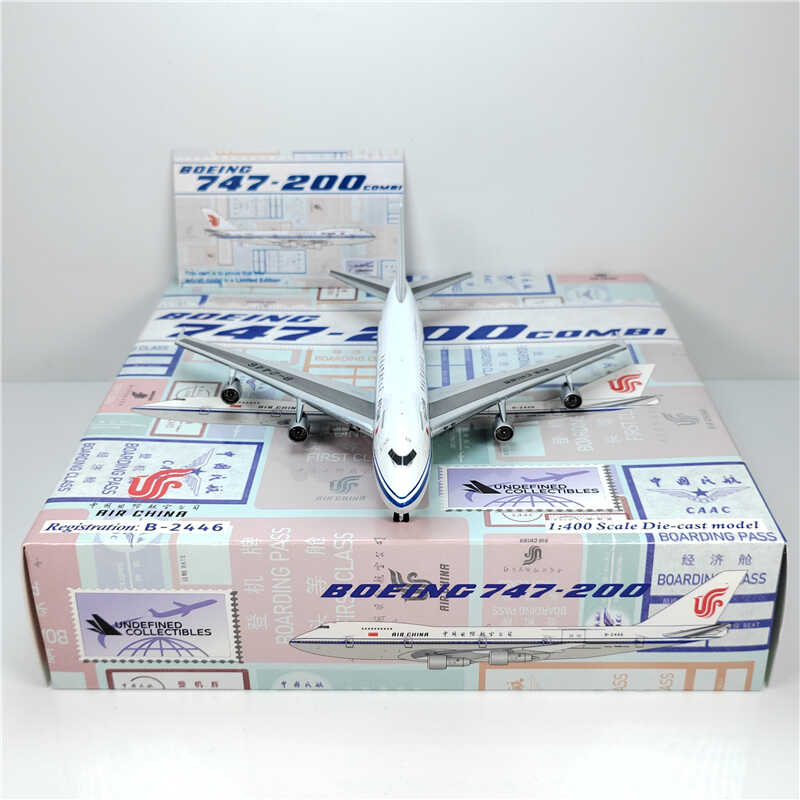 1:400 Undefined Collectibles Air China B747-200combi B-2446+Free Tractor