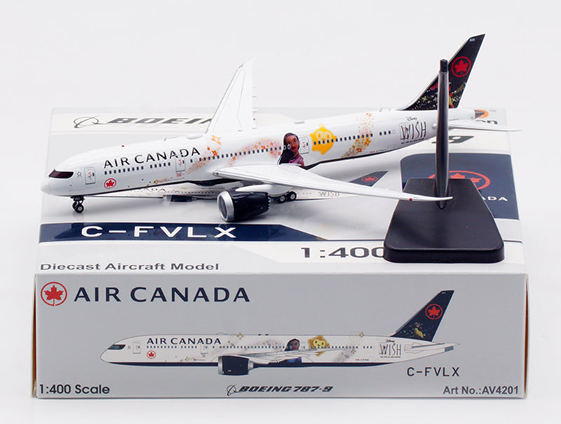 1:400 Aviation400 Air Canada B787-9 C-FVLX Aircraft Model Free Tractor+Stand