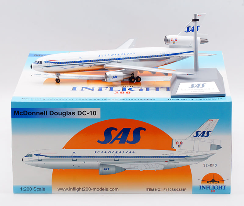 1:200 InFlight200 SAS DC-10-30 SE-DFD Diecast Aircraft Model