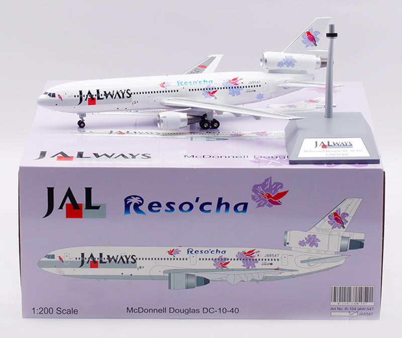 1:200 B-Models JAL DC-10-40 JA8547 Reso'cha Diecast Aircraft Model