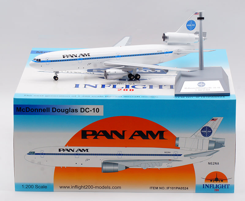 1:200 InFlight200 PAN AM McDonnell-Douglas DC-10-10 N62NA Diecast Aircraft Model