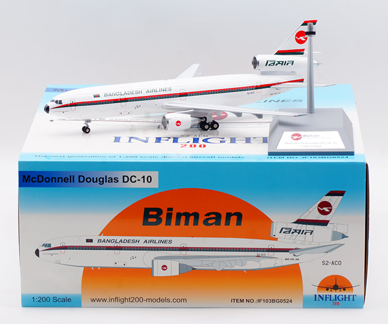 1:200 InFlight200 Bangladesh Airlines McDonnell-Douglas DC-10-30 S2-ACO Diecast Aircraft Model