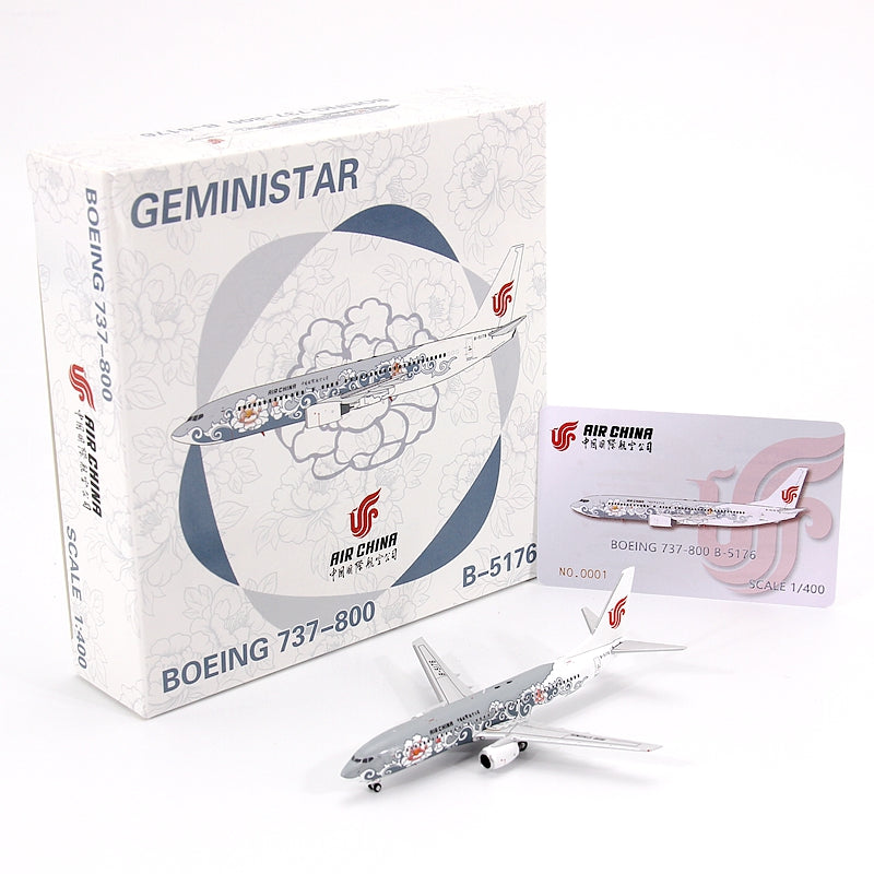 1:400 Geministar Air China B737-800 "Peony Livery" Aircraft Model+Free Tractor