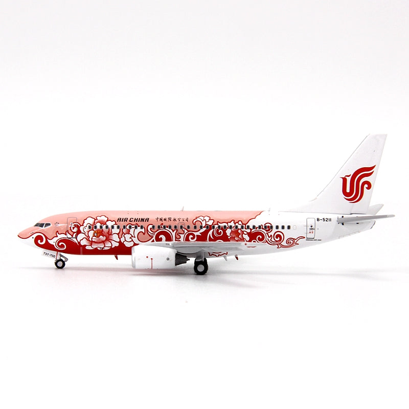 1:400 Geministar Air China B737-700 B-5211 B-5214"Peony Livery" Aircraft Model+Free Tractor