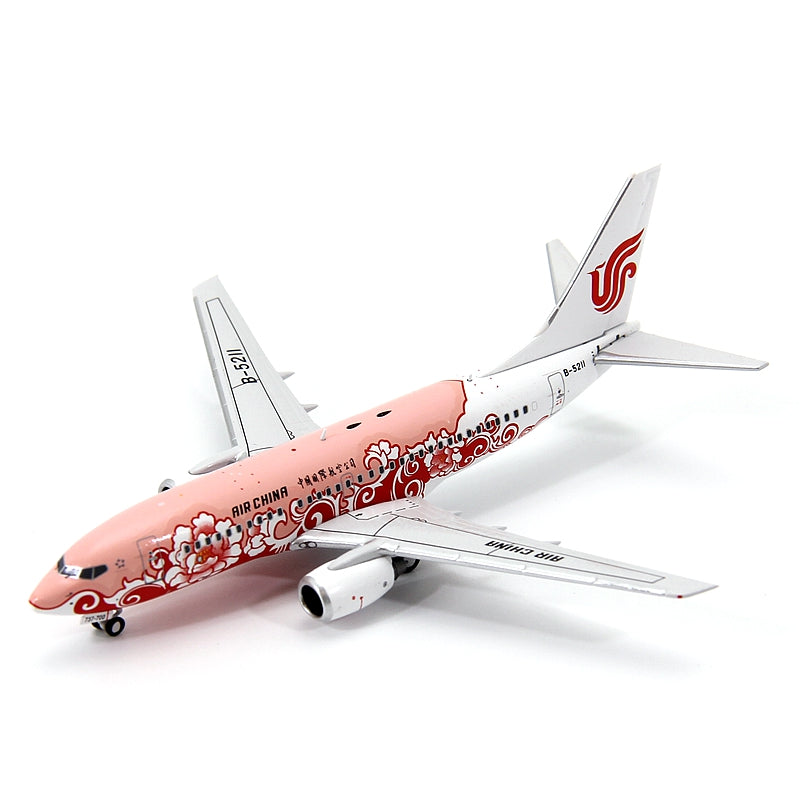 1:400 Geministar Air China B737-700 B-5211 B-5214"Peony Livery" Aircraft Model+Free Tractor